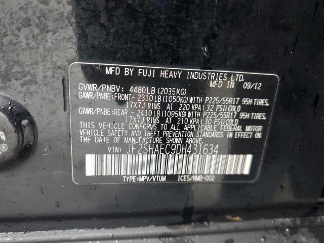 Aukcja sprzedaży 2013 Subaru Forester Limited, vin: JF2SHAEC9DH431634, numer aukcji: 43633354