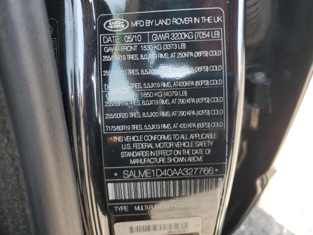 42682294 :رقم المزاد ، SALME1D40AA327766 vin ، 2010 Land Rover Range Rover Hse مزاد بيع