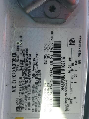 Продаж на аукціоні авто 2015 Ford Fusion S H, vin: 3FA6P0UU1FR106216, номер лоту: 47473005