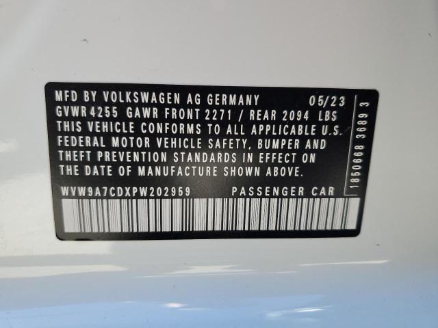 47064745 :رقم المزاد ، WVW9A7CDXPW202959 vin ، 2023 Volkswagen Gti 40th A مزاد بيع