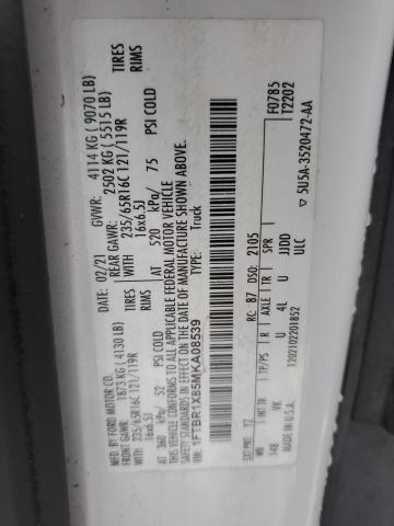 Aukcja sprzedaży 2021 Ford Transit, vin: 1FTBR1X85MKA08539, numer aukcji: 82447324