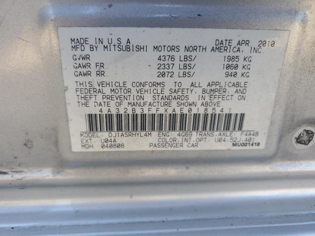 Продаж на аукціоні авто 2010 Mitsubishi Galant, vin: 4A32B3FFXAE018541, номер лоту: 45593795