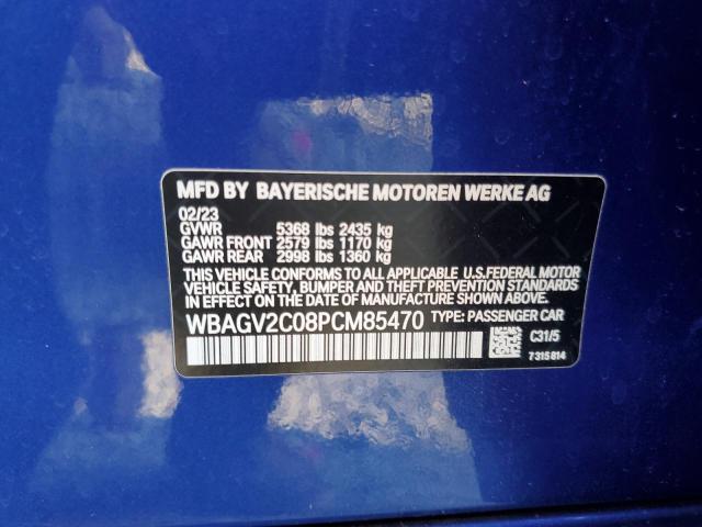 Aukcja sprzedaży 2023 Bmw 840i, vin: WBAGV2C08PCM85470, numer aukcji: 46458055