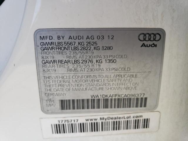Aukcja sprzedaży 2012 Audi Q5 Premium, vin: WA1DKAFPXCA096377, numer aukcji: 43701865