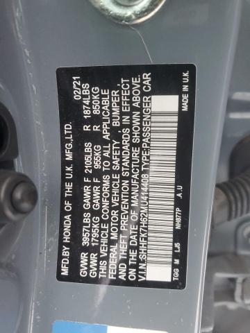 Продажа на аукционе авто 2021 Honda Civic, vin: SHHFK7H62MU414408, номер лота: 43522635