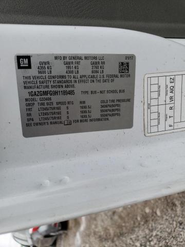 43637225 :رقم المزاد ، 1GAZGMFG9H1189485 vin ، 2017 Chevrolet Express مزاد بيع