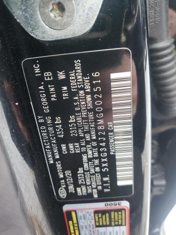 Aukcja sprzedaży 2021 Kia K5 Ex, vin: 5XXG34J28MG002516, numer aukcji: 45039025