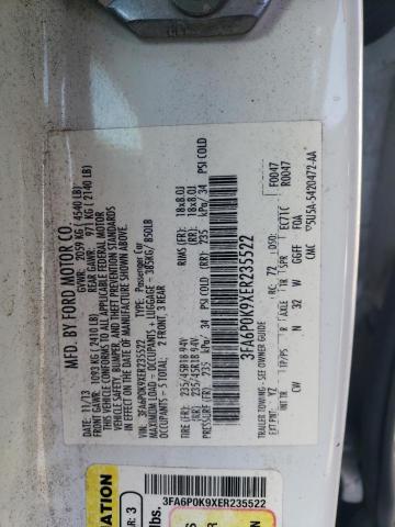 45573895 :رقم المزاد ، 3FA6P0K9XER235522 vin ، 2014 Ford Fusion مزاد بيع