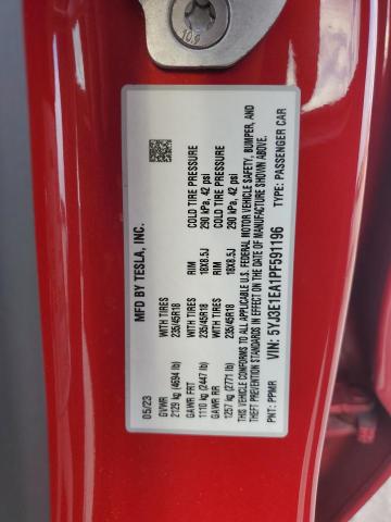 Продажа на аукционе авто 2023 Tesla Model 3, vin: 5YJ3E1EA1PF591196, номер лота: 44323865