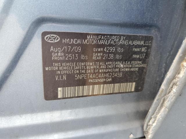 2010 Hyundai Sonata Gls მანქანა იყიდება აუქციონზე, vin: 5NPET4AC4AH623459, აუქციონის ნომერი: 45216865