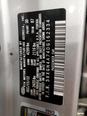 43888795 :رقم المزاد ، 5XXGN4A74DG162334 vin ، 2013 Kia Optima مزاد بيع