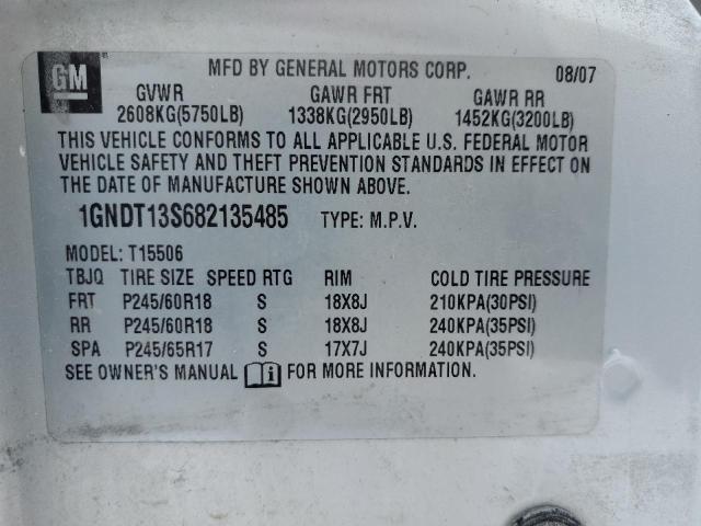 Продаж на аукціоні авто 2008 Chevrolet Trailblaze, vin: 1GNDT13S682135485, номер лоту: 45546985