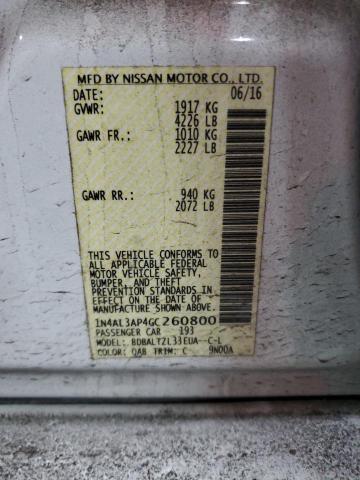 Aukcja sprzedaży 2016 Nissan Altima 2.5, vin: 1N4AL3AP4GC260800, numer aukcji: 45342035