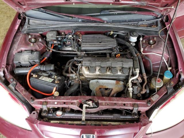 2002 Honda Civic მანქანა იყიდება აუქციონზე, vin: 2HGES16542H548978, აუქციონის ნომერი: 45297635
