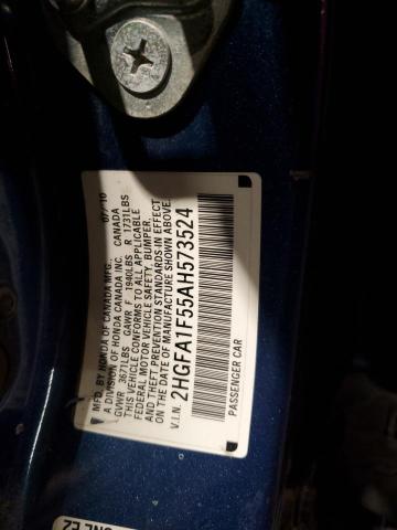 45213455 :رقم المزاد ، 2HGFA1F55AH573524 vin ، 2010 Honda Civic مزاد بيع