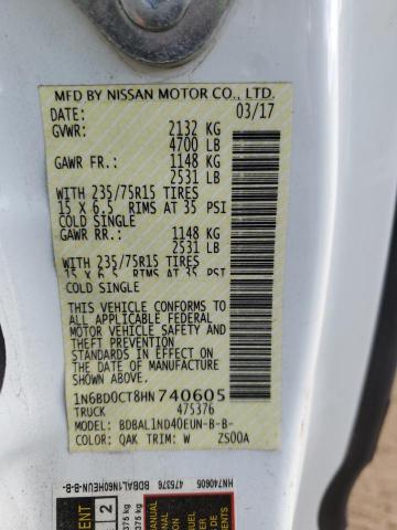 Продаж на аукціоні авто 2017 Nissan Frontier S, vin: 1N6BD0CT8HN740605, номер лоту: 46950745