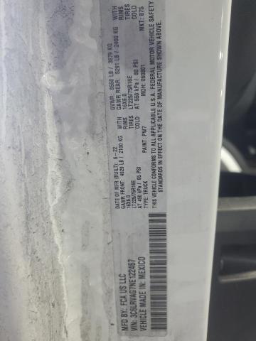 2022 Ram Promaster 1500 მანქანა იყიდება აუქციონზე, vin: 3C6LRVAG7NE122467, აუქციონის ნომერი: 45872005