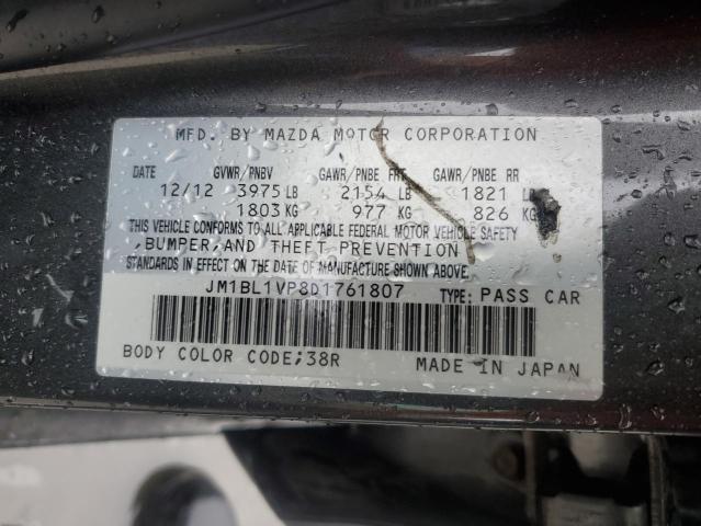 Aukcja sprzedaży 2013 Mazda 3, vin: JM1BL1VP8D1761807, numer aukcji: 46454855