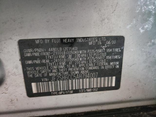 Продаж на аукціоні авто 2010 Subaru Forester 2, vin: JF2SH6CC5AH794007, номер лоту: 45809155
