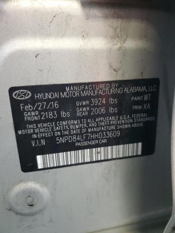 44893875 :رقم المزاد ، 5NPD84LF7HH033609 vin ، 2017 Hyundai Elantra مزاد بيع