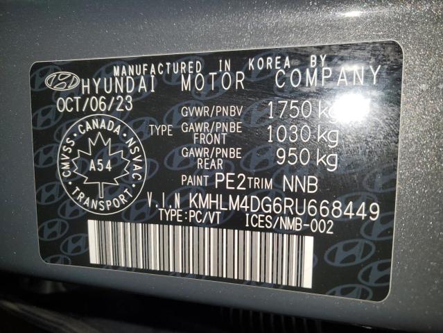 2024 Hyundai Elantra მანქანა იყიდება აუქციონზე, vin: KMHLM4DG6RU668449, აუქციონის ნომერი: 45050135