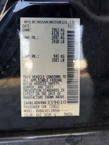 Продажа на аукционе авто 2022 Nissan Altima Sv, vin: 1N4BL4DV4NN359610, номер лота: 44617245