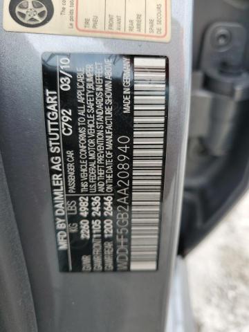45419405 :رقم المزاد ، WDDHF5GB2AA208940 vin ، 2010 Mercedes-benz E مزاد بيع