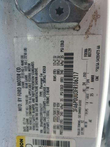 Продаж на аукціоні авто 2015 Ford Fusion S H, vin: 3FA6P0UU3FR106217, номер лоту: 47471825