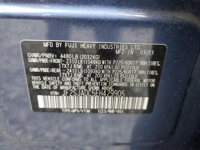 Aukcja sprzedaży 2014 Subaru Forester, vin: JF2SJADC5EH429905, numer aukcji: 44390085