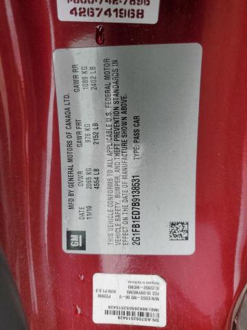 Продаж на аукціоні авто 2011 Chevrolet Camaro Lt, vin: 2G1FB1ED7B9138531, номер лоту: 43955455