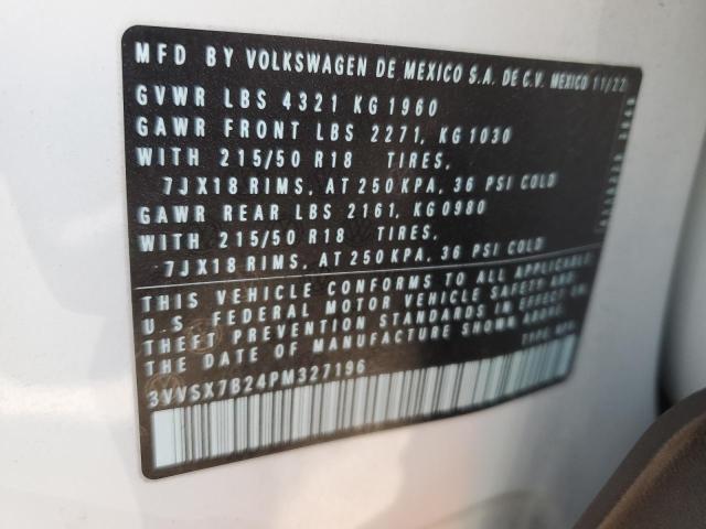 45238045 :رقم المزاد ، 3VVSX7B24PM327196 vin ، 2023 Volkswagen Taos مزاد بيع