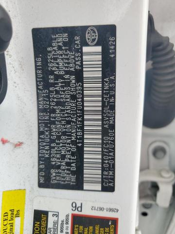 Продаж на аукціоні авто 2015 Toyota Camry, vin: 4T1BF1FK1FU040395, номер лоту: 46316225