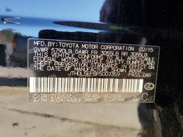 45135565 :رقم المزاد ، JTHDL5EF5F5007359 vin ، 2015 Lexus Ls مزاد بيع