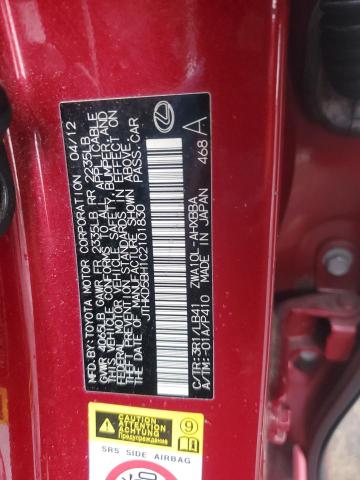 Aukcja sprzedaży 2012 Lexus Ct 200, vin: JTHKD5BH1C2101830, numer aukcji: 45313465