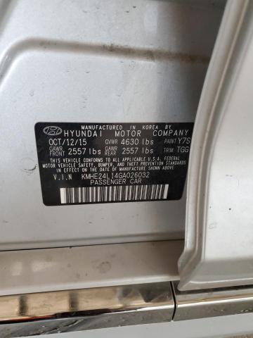 Aukcja sprzedaży 2016 Hyundai Sonata Hyb, vin: KMHE24L14GA026032, numer aukcji: 43601495