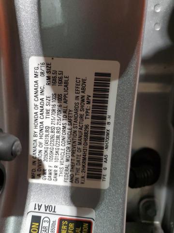 45453435 :رقم المزاد ، 2HKRM4H31GH688296 vin ، 2016 Honda Cr-v مزاد بيع