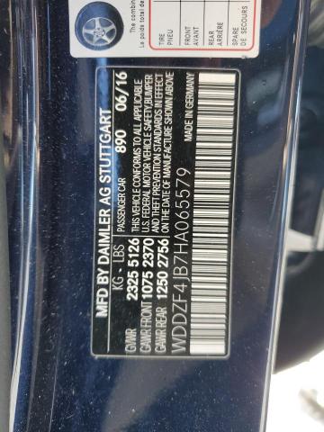 46701045 :رقم المزاد ، WDDZF4JB7HA065579 vin ، 2017 Mercedes-benz E مزاد بيع