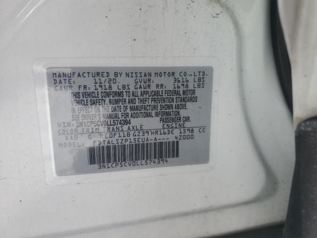 Aukcja sprzedaży 2020 Nissan Kicks Sv, vin: 3N1CP5CV0LL574394, numer aukcji: 45495485