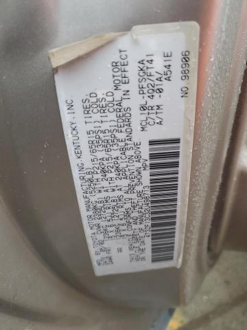 2002 Toyota Sienna მანქანა იყიდება აუქციონზე, vin: 4T3ZF13C32U498713, აუქციონის ნომერი: 44165335