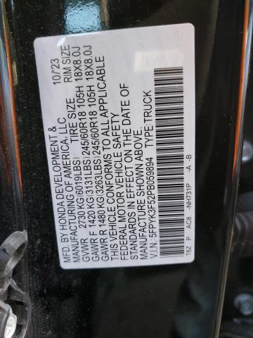 Aukcja sprzedaży 2023 Honda Ridgeline, vin: 5FPYK3F52PB059894, numer aukcji: 44788875