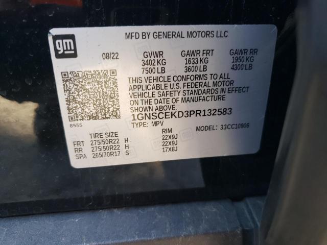 Продаж на аукціоні авто 2023 Chevrolet Suburban, vin: 1GNSCEKD3PR132583, номер лоту: 46529635