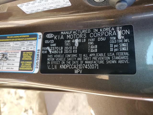 Aukcja sprzedaży 2013 Kia Sportage E, vin: KNDPCCA21D7451071, numer aukcji: 43810675