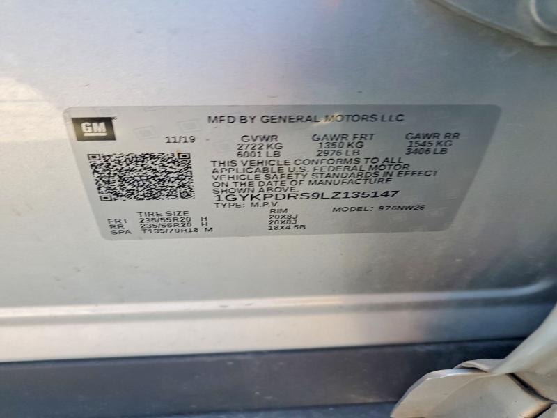 Aukcja sprzedaży 2020 Cadillac Xt6 Premiu, vin: 1GYKPDRS9LZ135147, numer aukcji: 77494655