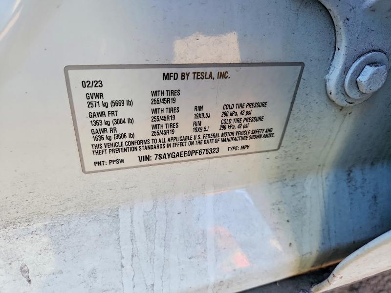 Aukcja sprzedaży 2023 Tesla Model Y, vin: 7SAYGAEE0PF675323, numer aukcji: 76810825