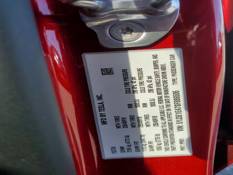 Aukcja sprzedaży 2025 Tesla Model 3, vin: 5YJ3E1EA7SF886506, numer aukcji: 75504875