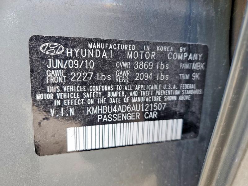 Продаж на аукціоні авто 2010 Hyundai Elantra, vin: KMHDU4AD6AU121507, номер лоту: 77970485