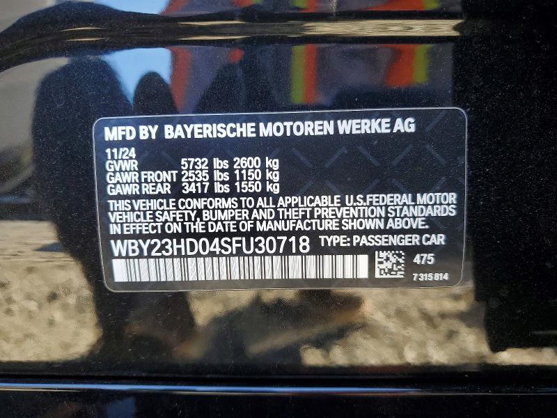 Продажа на аукционе авто 2025 Bmw I4, vin: WBY23HD04SFU30718, номер лота: 79033055
