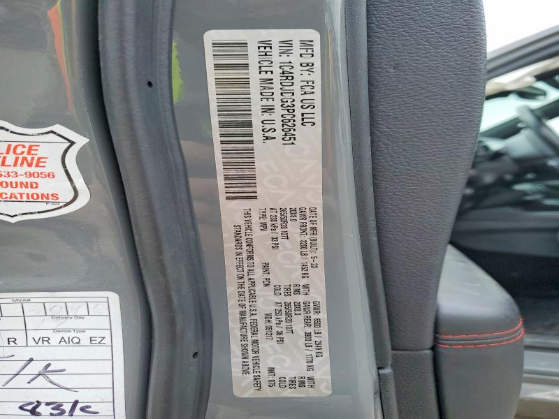 Продажа на аукционе авто 2023 Dodge Durango, vin: 1C4RDJDG3PC626451, номер лота: 76324875