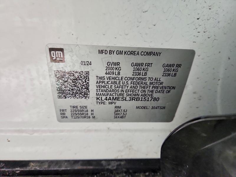 76473965 :رقم المزاد ، KL4AMESL3RB151780 vin ، 2024 Buick Encore Gx مزاد بيع