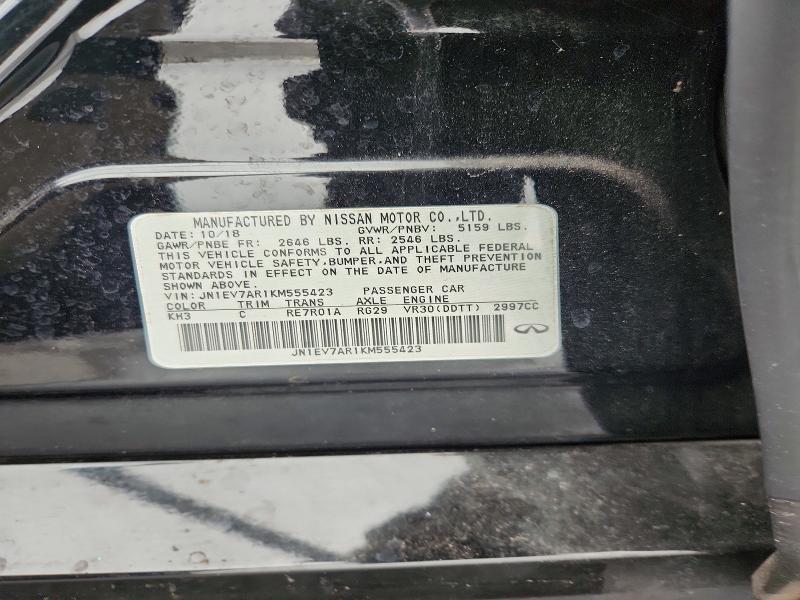 Продажа на аукционе авто 2019 Infiniti Q50, vin: JN1EV7AR1KM555423, номер лота: 74740775